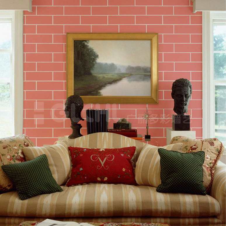 仿古磚沙發(fā)背景